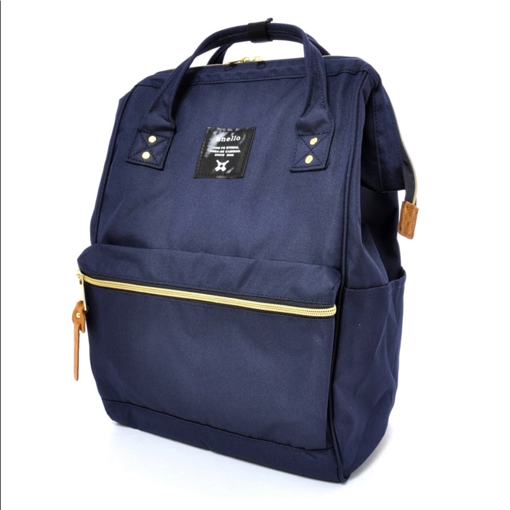 Anello Hinge Clasp Backpack- Navy/Teal